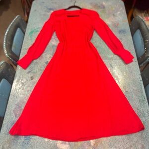 Bright RED Snakeskin Dress